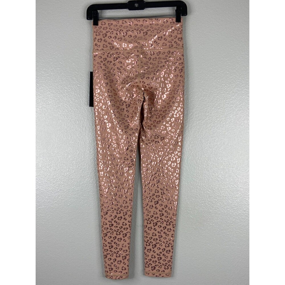 Mono B Women Small Pink Leopard Print Athletic Leggings Casual Party Workout - Picture 4 of 8